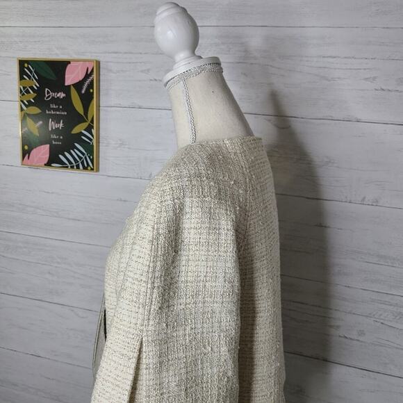 Rachel Roy New York Cream Cropped Jacket Size 4 - Picture 5 of 12